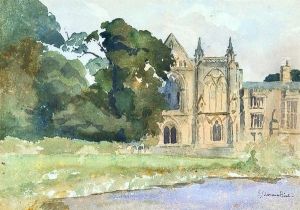 View Of An English Abbey View Of An English Abbey