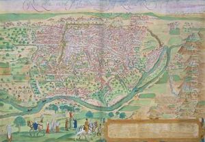 Map of Cairo from Civitates Orbis Terrarum