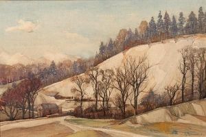 Landscape With Quarry by Samuel John Lamorna Birch
