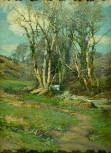Trees By A Stream - view 1