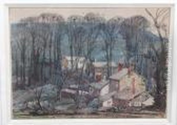Cottages In The Wood Near Newlyn - view 1