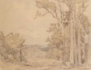 View Of Windsor Through The Trees by Samuel John Lamorna Birch