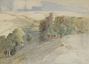 Old Castle Near Selkirk, Scotland by Samuel John Lamorna Birch