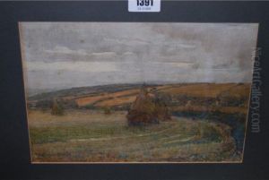 Cornstooks In A Landscape