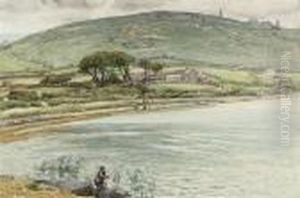 Fishing On The Bussow Reservoir, Halestown, Cornwall