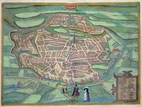 Map of Metz from Civitates Orbis Terrarum - view 1