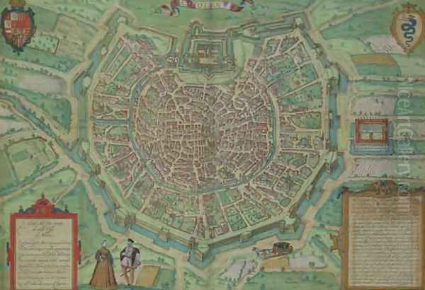Map of Milan from Civitates Orbis Terrarum - view 1