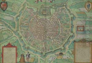 Map of Milan from Civitates Orbis Terrarum