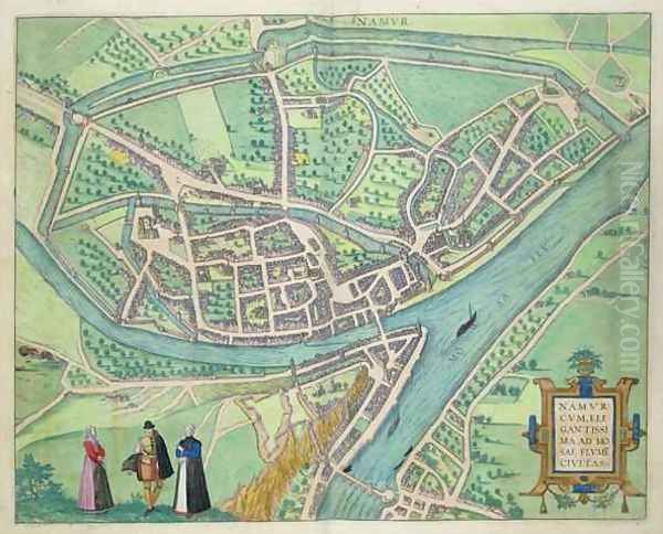 Map of Namur from Civitates Orbis Terrarum - view 1