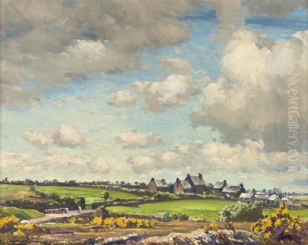 Farm Houses In A Summer Landscape - view 1