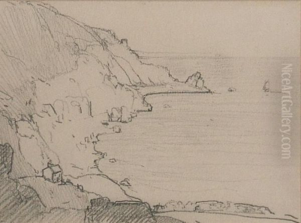 Lamorna Cove - Pencil Drawing - view 1