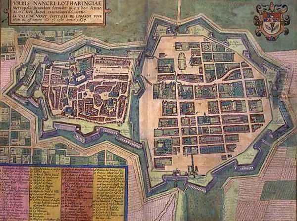 Map of Nancy from Civitates Orbis Terrarum - view 1