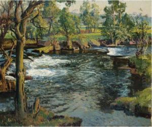 A Summertime Stream by Samuel John Lamorna Birch