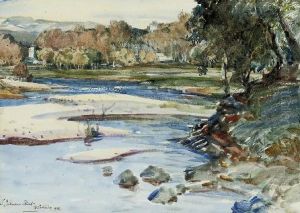 A Quiet Stretch Of The River by Samuel John Lamorna Birch