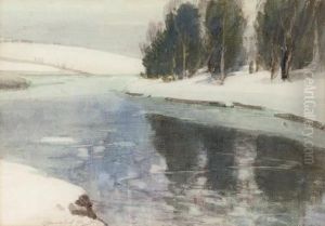 Winter: The Meandering Stream by Samuel John Lamorna Birch