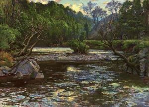 River Near Loch Laggan, Invernesshire by Samuel John Lamorna Birch