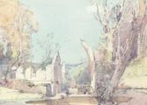 Ruins On The Edge Of A Wood by Samuel John Lamorna Birch