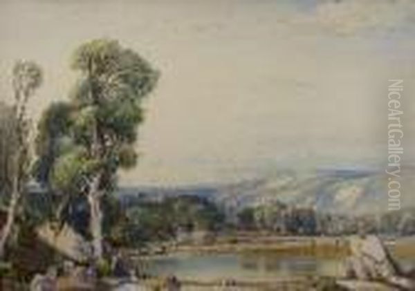 Arcadian Landscape With Female Figures - view 1