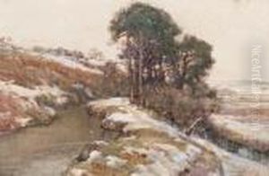 Winter River Landscape by Samuel John Lamorna Birch