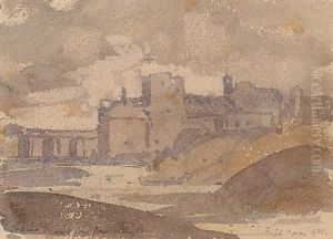 Buildings By A River.
