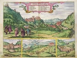 View of the Alhambra from Civitates Orbis Terrarum by Joris Hoefnagel