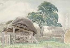 Haystacks by Samuel John Lamorna Birch