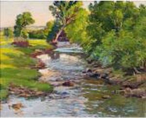 June Evening, Looking Down The Barle From New Bridge, Dulverton