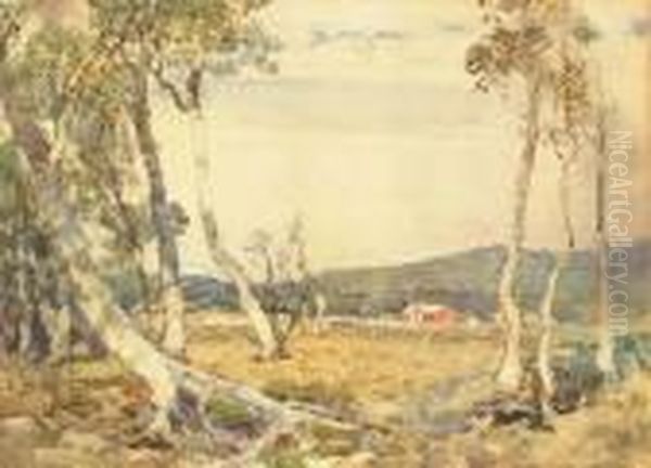 Cottage In A Landscape With Silver Birches - view 1