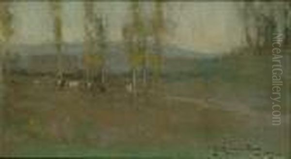 Cows Grazing In A Summer Landscape - view 1