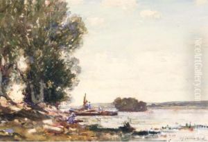 The Bright Morning Sunshine On The Seine by Samuel John Lamorna Birch