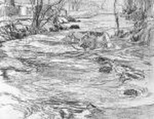 Eddies In The Stream by Samuel John Lamorna Birch