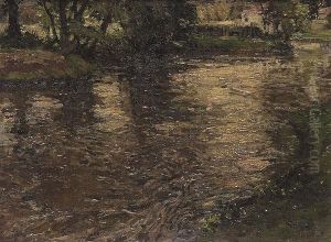 River Landscape With A Sluice River Landscape With A Sluice