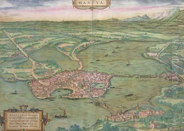Map of Mantua from Civitates Orbis Terrarum - view 1