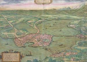 Map of Mantua from Civitates Orbis Terrarum