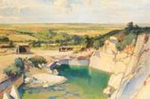 The Old Quarry Near Roseland Peninsula, Cornwall by Samuel John Lamorna Birch