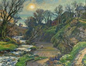 My House And Garden; February Morning by Samuel John Lamorna Birch