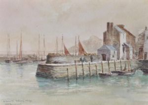 Acornish Fishing Village by William Minshall Birchall