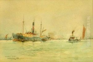 Unloading Timber by William Minshall Birchall