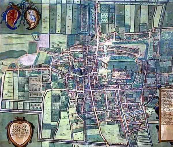 Map of the Hague from Civitates Orbis Terrarum - view 1