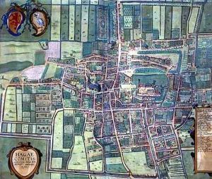 Map of the Hague from Civitates Orbis Terrarum by Joris Hoefnagel