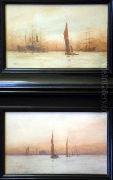 'off Rotherhithe' & 'out With Wind And Tide, Offlimehouse' - view 1