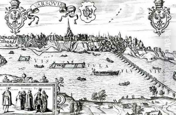 Map of Warsaw from Civitates Orbis Terrarum - view 1