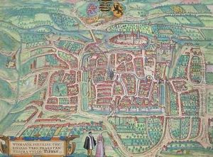 Map of Weimar from Civitates Orbis Terrarum