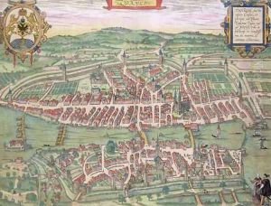 Map of Zurich from Civitates Orbis Terrarum