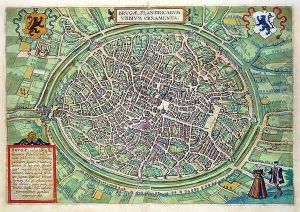 Town Plan of Bruges from Civitates Orbis Terrarum