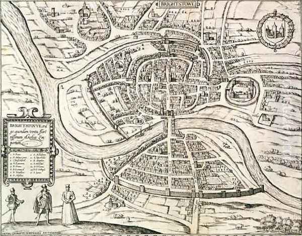 Map of Bristol from Civitates Orbis Terrarum - view 1