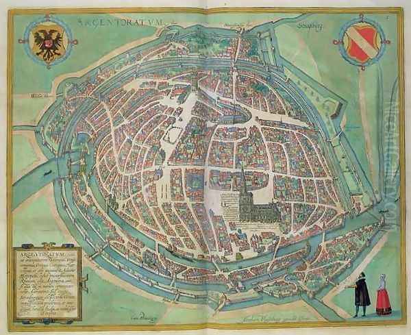 Map of Strasbourg from Civitates Orbis Terrarum - view 1