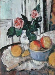 Roses and Fruit by George Leslie Hunter