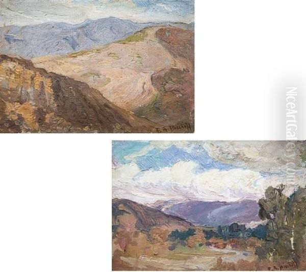 Hilly Landscape; Cloudy Day: Two Works - view 1