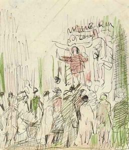 Stage scene by George Leslie Hunter